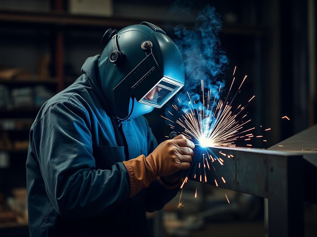 Fabricação em oficina própria — solda estrutural